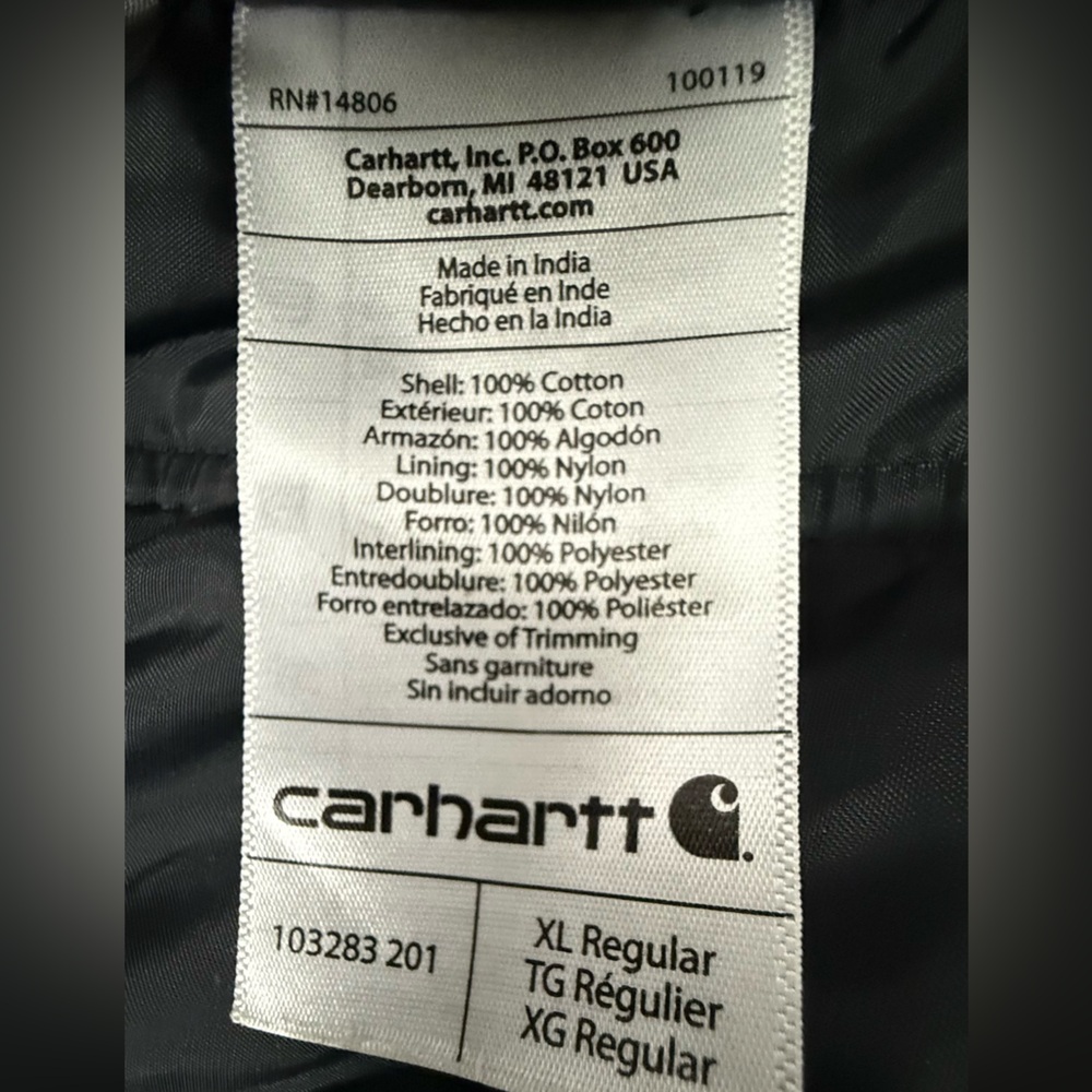 Carhartt Men's Full Swing Armstrong Traditional Field Jacket Coat Brown Men’s - Picture 11 of 13